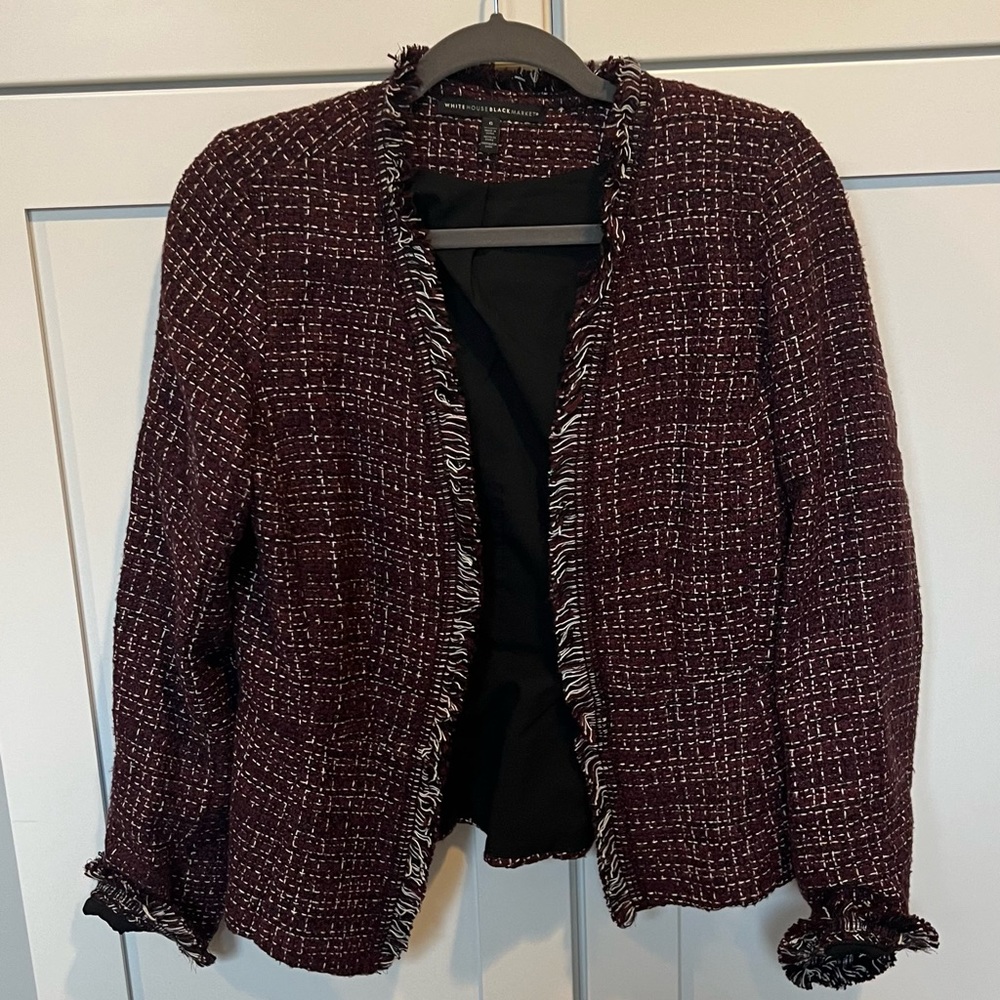 Lined tweed blazer